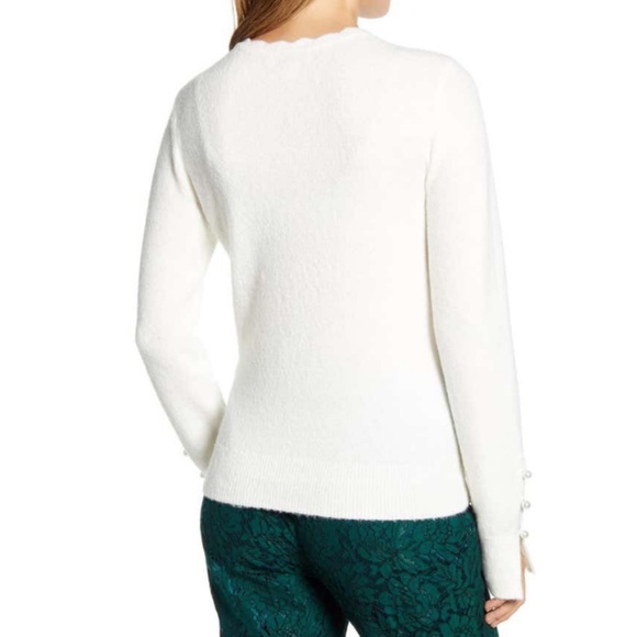 Rachel Parcell Scalloped Crewneck Sweater - Picture 3 of 8